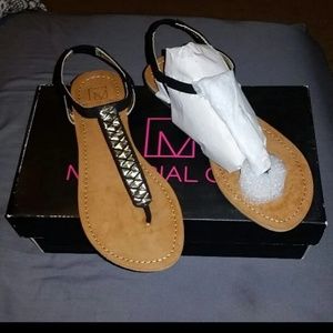 Material Girl thong sandals